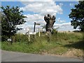 An unusually short signpost just north of Ashen