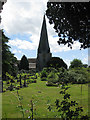 Churchyard, tower and spire