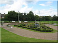 Central seating area in park