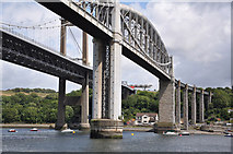 SX4358 : Brunel's Bridge and the road bridge - Saltash by Mick Lobb