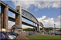 SX4358 : Promenade and bridges - Saltash by Mick Lobb