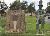 SX4358 : Statue of Brunel and memorial - Saltash by Mick Lobb