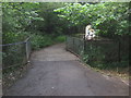 Footpath crosses over Penn Stream, Tonbridge