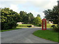 Telephone box at the junction