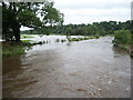 The Western Cleddau in flood at St Catherine