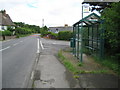 Aughton: A338 and Aughton bus stop and shelter