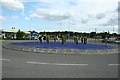 A roundabout made of glass