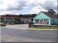 C4624 : Express shop and Texaco Filling Station, Muff by Kenneth  Allen