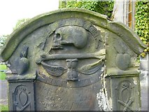 NT2769 : 18thC tombstone carving, Liberton Kirk by kim traynor