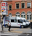 Network Rail vans parked at Marylebone railway station