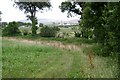 Looking across Dawlish Bridleway No 3 towards Aldens