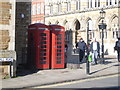 Telephone boxes in Guildhall Road, outside Guildhall