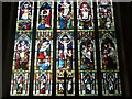 TM1359 : Stained glass, Stonham Aspal church by Andrew Hill