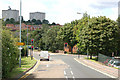 Looking south along Clifton Road to Butlers Leap junction