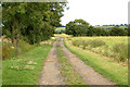 SP5060 : Looking east on farm track south of Lower Farm, Newbold Grounds by Andy F