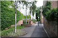 Public footpath beside Rangemaster works, Leamington Spa