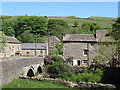 Cottages in Cowshill near the bridge over Killhope Burn