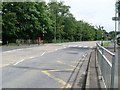 Zebra crossing at entrance to Eastwood High School