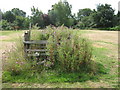 Unused Stile in horse paddock, near Headcorn