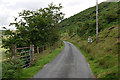 Mountain road climbing along Moel Fferm