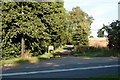 Looking east across the Fosse Way to Eathorpe Park