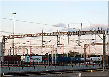 SP5175 : New railway overhead electricity supply gantry, Rugby by Andy F