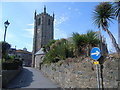 Looking up towards the Church