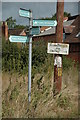 Footpath and bridleway junction Castle Green