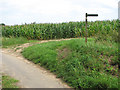 Public footpath to Low Farm