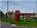 ST8023 : East Stour: postbox № SP8 57 and phone box by Chris Downer