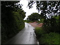 Layby with piles of gravel for road works