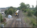 Railway towards Ashford, Train heading to Canterbury