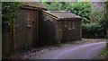 Outbuildings at Little Coppins at the end of Huntsbottom Lane