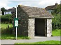 Rustic bus shelter