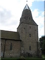 SO4981 : The church spire at All Saints, Culmington by Basher Eyre