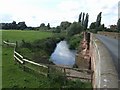 River Penk upstream at Cuttlestone Bridge