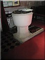 The font at St Mary, Highley