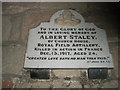 Poignant memorial within St Mary, Highley