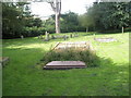 Graves in the churchyard at St Michael, Stanton Long