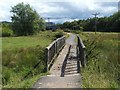 NS3977 : Footbridge on Cycle Route by Lairich Rig