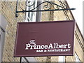 Sign for The Prince Albert, Royal College Street / Georgiana Street, NW1