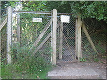 TQ5354 : Kissing Gate on Deer Park Fence by David Anstiss