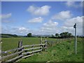 Footpath sign and stile near Waun Fawr