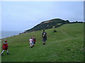 SY4192 : Coastal path, to Golden Cap by Roger Cornfoot