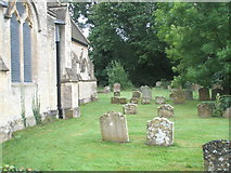 SP4414 : Graves in the churchyard at St Martin's, Bladon by Basher Eyre