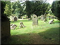 Graves in the churchyard at St Mary, Adderbury