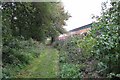 Footpath beside Gog Brook south of Warwick Racecourse