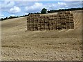 SU0624 : Straw stack, Croucheston Farm by Maigheach-gheal