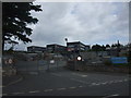 New Welsh Assembly Building from behind a builders merchants