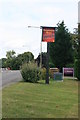 Signs outside the Worplesdon Place Hotel